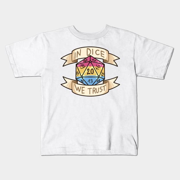 In Dice We Trust - Pansexual Kids T-Shirt by kasumiblu